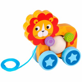 Medinis traukiamas žaislas vaikams | Liūtas | Tooky TKE005